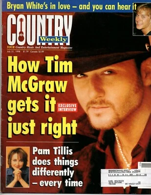 Country Weekly Magazine July 21 1998 Tim McGraw Pam Tillis Bryan White - Image 1 of 2
