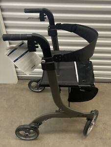 Drive GV974GY-T Rollator Walker Gray F-22 - 300lb Max - Foldable, Height Adjust