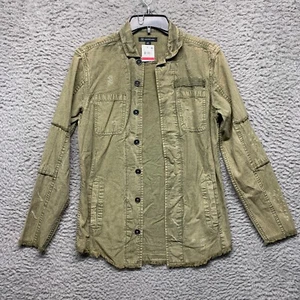 INC Shirt Men XS Green Captain Utility Shirt Pockets Heavy Long Sleeve Button Up - Picture 1 of 7