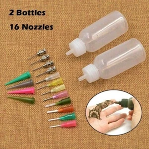 DIY Henné Kit Applicatore Bottiglia Pasta Tatuaggio Body Art Bocchetta Disegno - Imagen 1 de 12