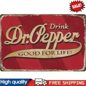 Metal Dr. Pepper Tin Sign Rectangular Iron Painting Wall Home Bar Decor40x30cm # - Picture 1 of 11