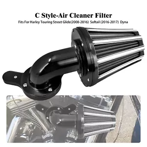 CNC Sucker Air Filter Cleaner Gray Intake For Harley Road Electra Glide 08-2016 - Picture 1 of 15