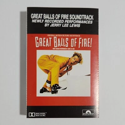 GREAT BALLS OF FIRE SOUNDTRACK - 'Jerry Lee Lewis' Cassette Tape Album 1989 - Image 1 of 4