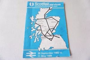 Horario ferroviario Scotrail 1985 Mallaig Aberdeen Stirling Glasgow - Imagen 1 de 6