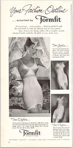 1956 Formfit Bra and Girdle Vintage Print Ad Undergarment Fashion Model Lingerie - Picture 1 of 1