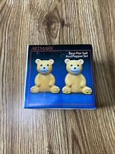 Vintage 1986 Artmark Bear Pair Salt and Pepper Set New Old Stock Great Condition
