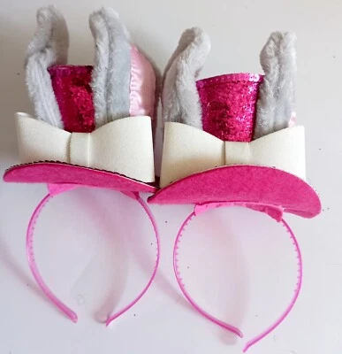 Джаз танец костюм кролика шляпа кролика уши с мехом розовый джаз танец обруч для волос девочек - Изображение 1 из 4