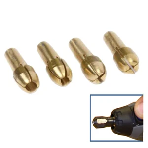 Brass Collet Set 4 Pcs Chuck 1/32"-1/8" Jewelry Dremel Flexshafts Rotary Tools - Picture 1 of 8