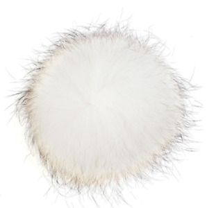 Colored 6" 15cm Real Raccoon Fur Ball Pom Pom Snap Button DIY Beanie Hat Cap