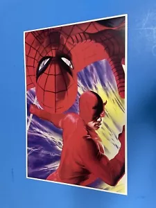 PÓSTER PIN UP DE SPIDER-MAN Y TEMERARIO DE MARVEL COMICS ALEX ROSS NUEVO. - Imagen 1 de 3