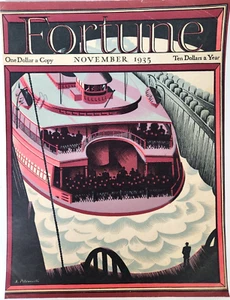 Fährboot Antonio Petruccelli Fortune Cover nur November 1935 Zeitschriftendruck - Bild 1 von 8