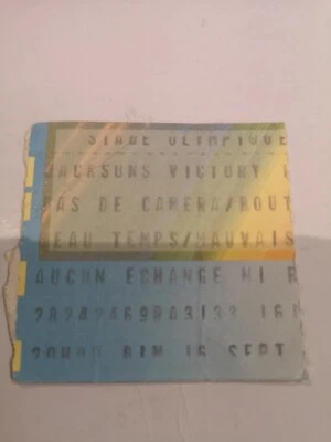 THE JACKSON VICTORY TOUR   CONCERT TICKET STUB  MONTREAL OLYMPIC STADIUM  09/17 - Image 1 of 3
