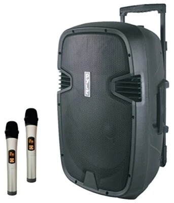Portable Bluetooth Speaker System, Mic, MP3/USB/SD Readers 15’’ (PPHP1535WMU) - Image 1 of 3