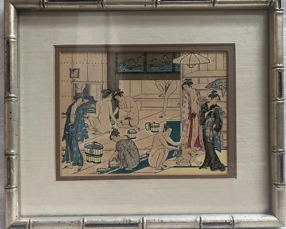 日本木刻版画艺妓| eBay