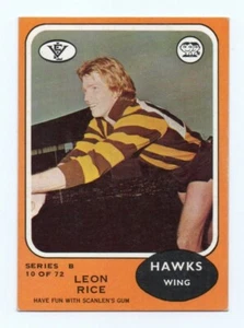 1973 B Scanlens (10) Leon RICE Hawthorn - Foto 1 di 2
