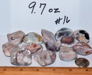 Wunderschöne rosa Botswana Achate...poliert 9,7 Unzen (#16) 13 Steine - Bild 1 von 5