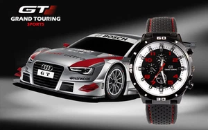 Reloj Sport Hombre Cuarzo Analógico Correa Silicona GT Grand Touring Piloto - Imagen 1 de 3