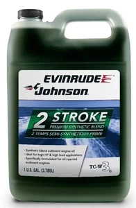 Olio motore fuoribordo Evinrude/Johnson TC-W3 2 tempi miscela sintetica premium 1 gal. - Foto 1 di 2