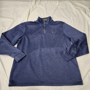 Under Armour Hombres Pullover X-Grande Azul Sudadera Suéter Coldgear Deportes Logo - Imagen 1 de 6