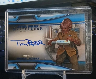 2021 Topps Star Wars Masterwork Tim Rose As Admiral Ackbar Blue #Mwa-Tr Blue /99 - Image 1 of 2