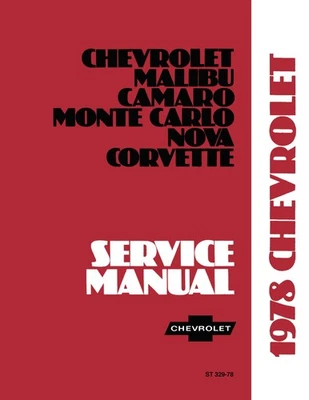Chevrolet 1978 manual de servicio reparación guía de mantenimiento instrucciones vintage Foto 1 de 4