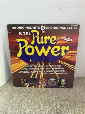 K-Tel 1977 Pure Power Vinyl LP Kiss Alice Cooper Doobie Brothers Elo More 904A - Image 1 of 4
