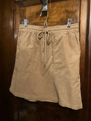 Loft женщин желтовато-коричневый вельвет натяжной юбка размер средний шнурок талии хлопок новый с Ярлыками - Изображение 1 из 4