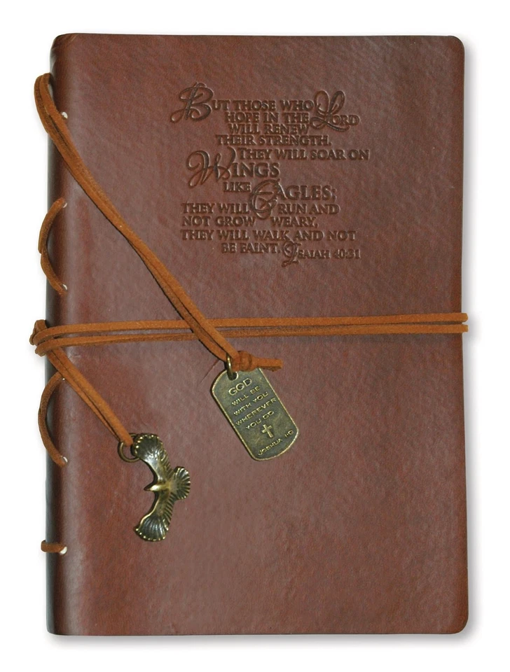 Divinity Boutique Journal with Eagle Charm, Wings Like Eagles (22877), Brown - Image 1 of 1