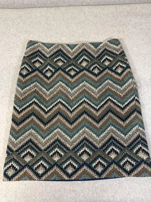 Falda Etcetera Mujer 6 Chevron Tejida Patrón Geométrico Forrada Retro Prendas de Punto Foto 1 de 4