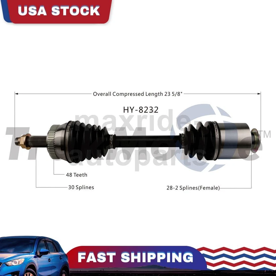 Junta de eixo dianteiro direito do passageiro CV compatível com 2012 2013 2014 2015 Hyundai Azera - Imagem 1 de 1