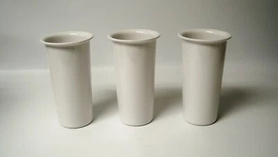 *NEW* Cal-Mil 1017-8-15 Melamine White Utensil Cylinder (Qty-3) - Image 1 of 4