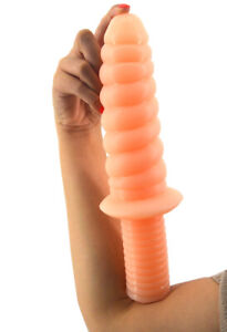 Women's Long Dildo Screw Handle Conch Butt Plug Fake Penis Masturbation Sex Toys