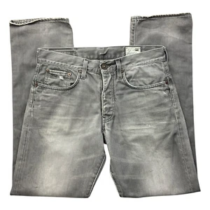 G-Star Jeans Hose W33 L32 Grau Schrittlänge 81 cm Used Look 3301 Straight - Bild 1 von 13