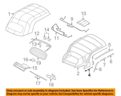 CHRYSLER OEM 05-08 PT Cruiser Cubierta Componentes-Cable 5139828AA Foto 1 de 2