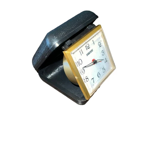 VINTAGE EQUITY FOLDUP TRAVEL ALARM CLOCK “MANUAL WIND UP” Cover