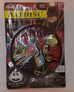 BATMAN RETURNS BAT DISC Frisbee Michael Keaton NOC NIB Brand New Sealed Vintage - Picture 1 of 3