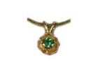 Alexandrite 19thC Antique+14kt Gold Rose Bud Pendant: 100% Natural Color-Change