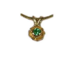 Alexandrite 19thC Antique+14kt Gold Rose Bud Pendant: 100% Natural Color-Change - Picture 1 of 10