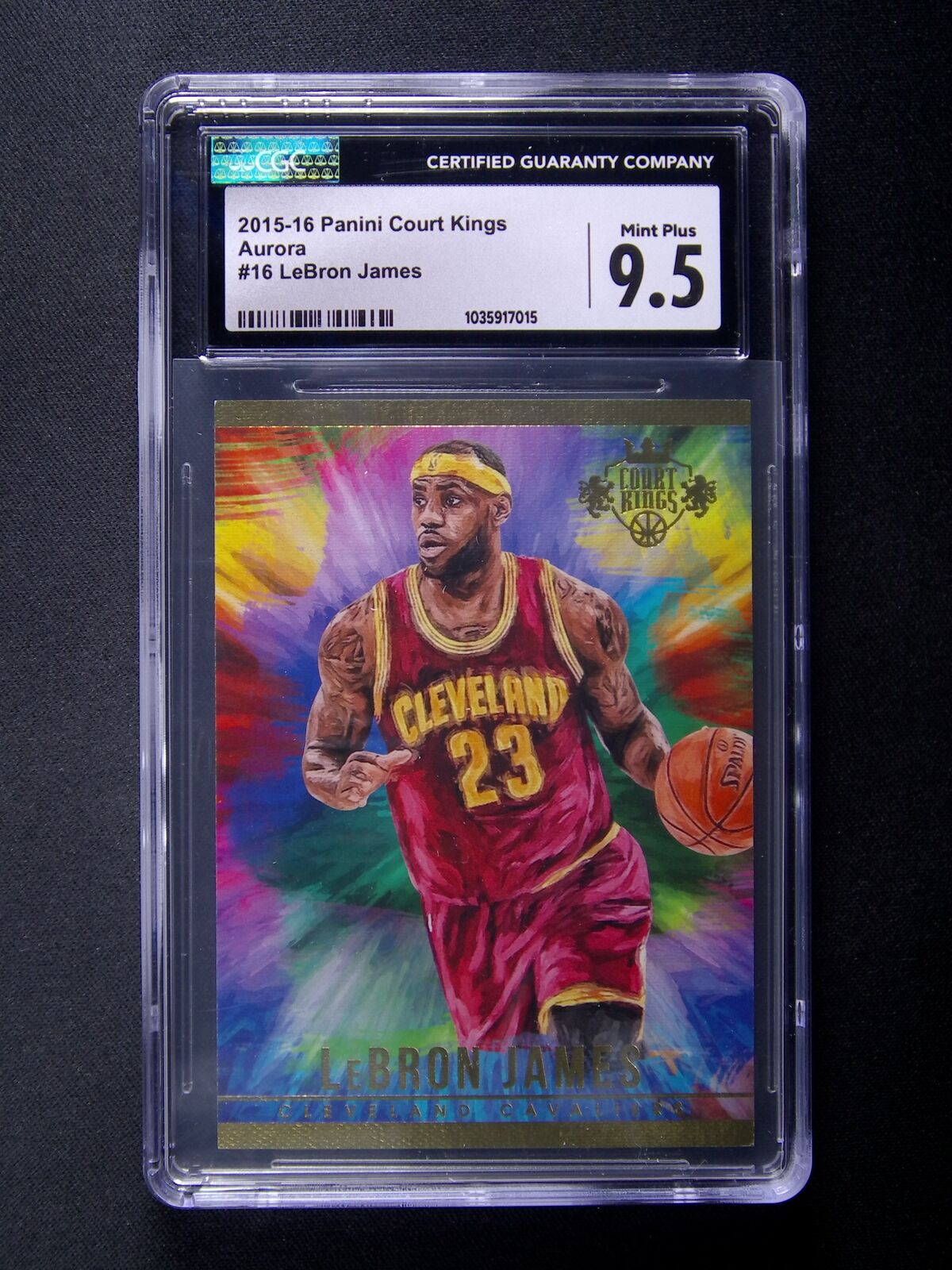 2015-16 Panini Court Kings Lebron James Aurora Case Hit SSP CGC 9.5 Lakers