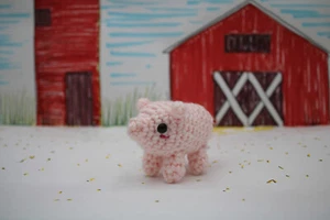 Cute Handmade Crochet Piglet - Picture 1 of 6