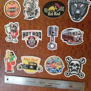Hot Rod sticker Pack decal Lot hot rod rat vintage look car truck drag race SP1 - Picture 1 of 14