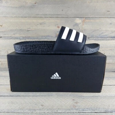 Adidas Adilette Boost Slides Sandalias Cómodas Para Hombre Toboganes Negro Blanco Nuevas en Caja Foto 1 de 4