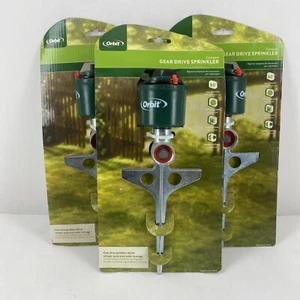 3-Orbit Gear Drive Sprinkler Small Quiet 360 Degree Adjustable 80' Reach 56565 - Picture 1 of 4