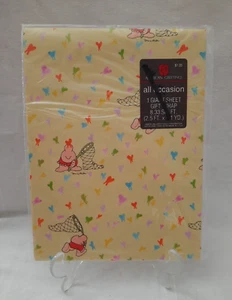 Vintage American Greetings Gift Wrap Ziggy Chasing Butterflies ~ Tom Wilson NIP - Picture 1 of 7