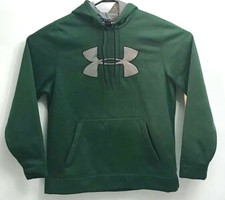 Under Armour Loose Mens Size Large Hoodie Pullover Sweatshirt Green Gray Pocket