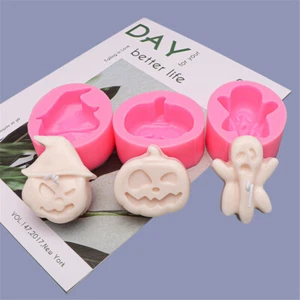 1/3Pcs Fondant Silicone Mould Halloween Cake Decoration DIY Party Candy Molds AU - Picture 1 of 11