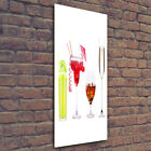 Wand-Bild Kunstdruck aus Acryl-Glas Hochformat 50x125 Bunte Cocktails