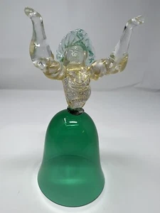 Exquisite mundgeblasene italienische venezianische Murano Glas Dame Figur großer Weinkelch - Bild 1 von 20