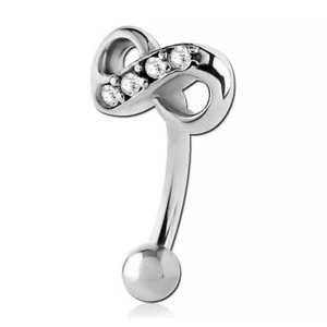 Micra barbell d'arcade acier et cristal Infinity - Imagen 1 de 2