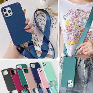 Etui Antichoc Pour iPhone 17 16 15 14 Pro Max 13 12 11 Cordon Hybrid Case Cover - Photo 1 sur 24